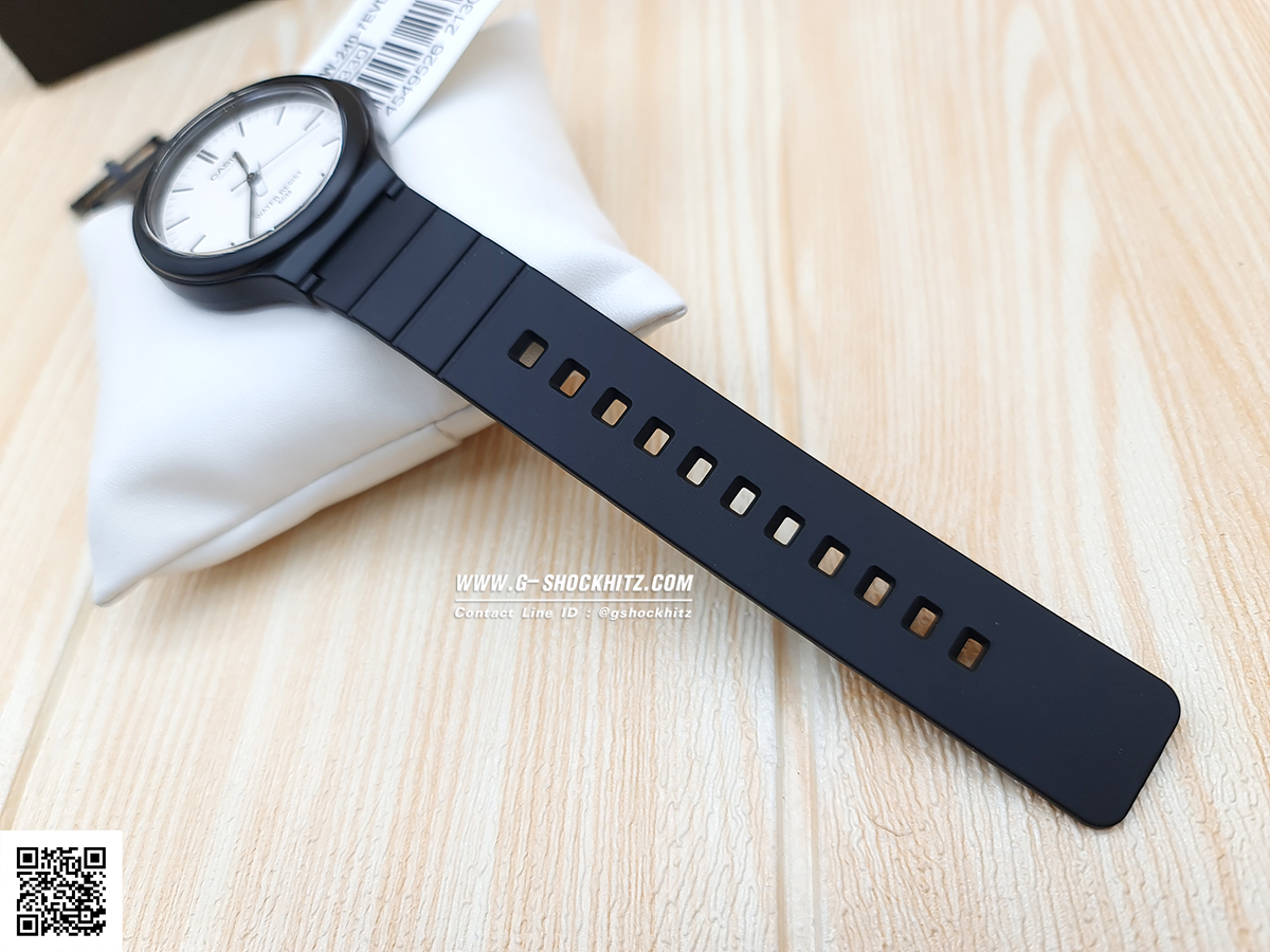 CASIO นาฬิกาคาสิโอ นาฬิกาข้อมือ นาฬิกากันน้ำ นาฬิกาของแท้ ประกันศูนย์ CMG 1 ปี รุ่น MW-240-7E นาฬิกาสีดำ