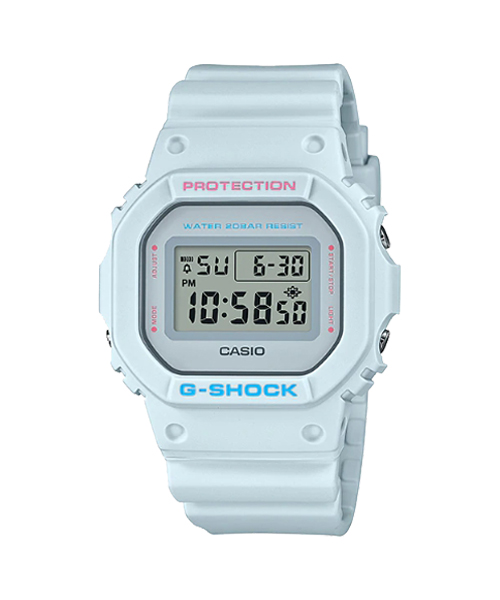 CASIO G-SHOCK นาฬิกาข้อมือ นาฬิกากันน้ำ นาฬิกาของแท้ ประกันศูนย์ CMG 1 ปี รุ่น DW-5600SC-8D นาฬิกาสีฟ้า