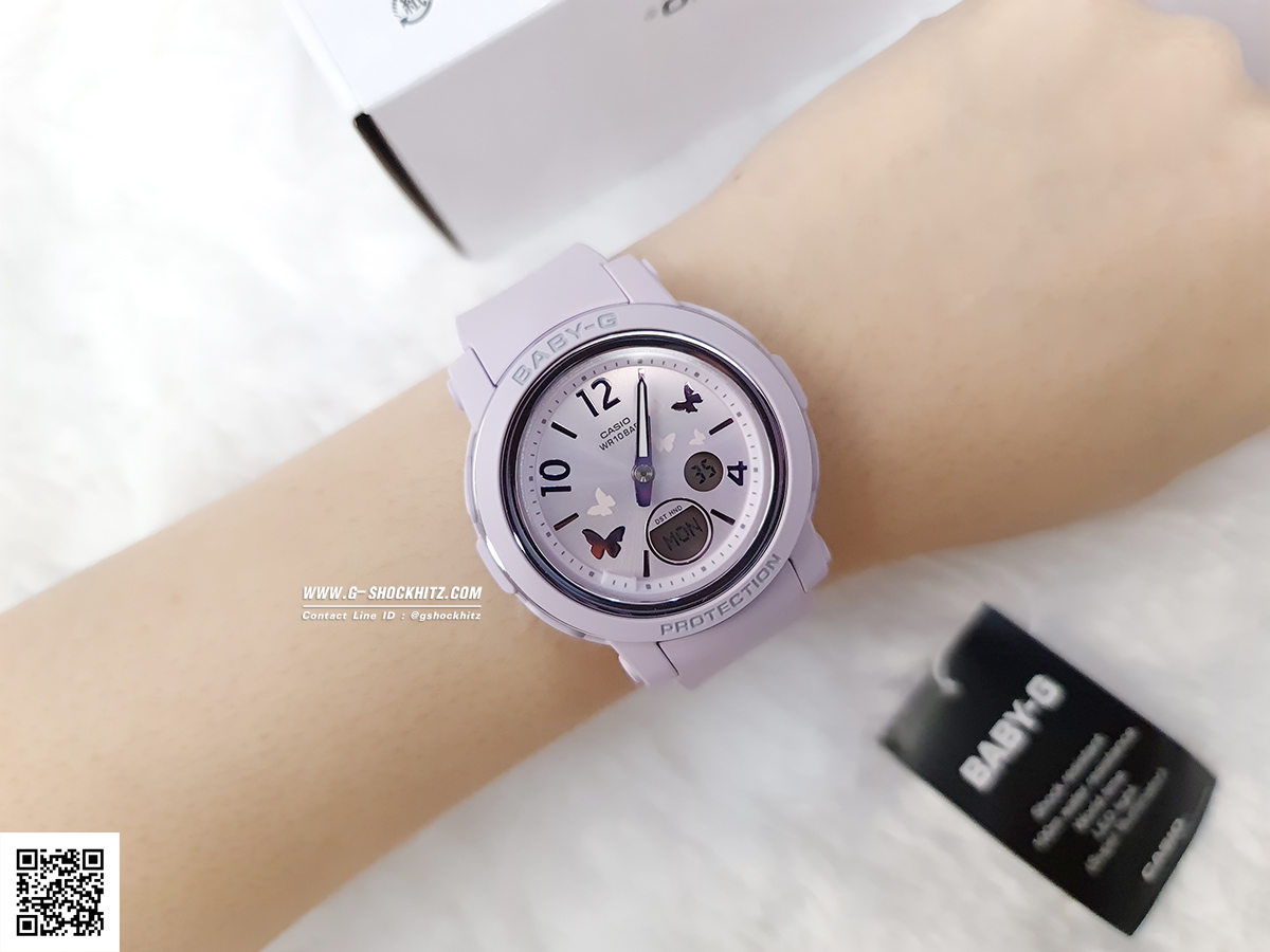 CASIO BABY-G นาฬิกาข้อมือ นาฬิกากันน้ำ นาฬิกาของแท้ ประกันศูนย์ CMG 1 ปี รุ่น BGA-290BD-6A นาฬิกาสีม่วง