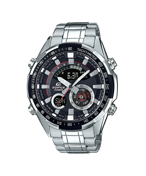 CASIO EDIFICE นาฬิกาข้อมือ นาฬิกากันน้ำ นาฬิกาของแท้ ประกันศูนย์ CMG 1 ปี รุ่น ERA-600D-1A นาฬิกาสีเงิน