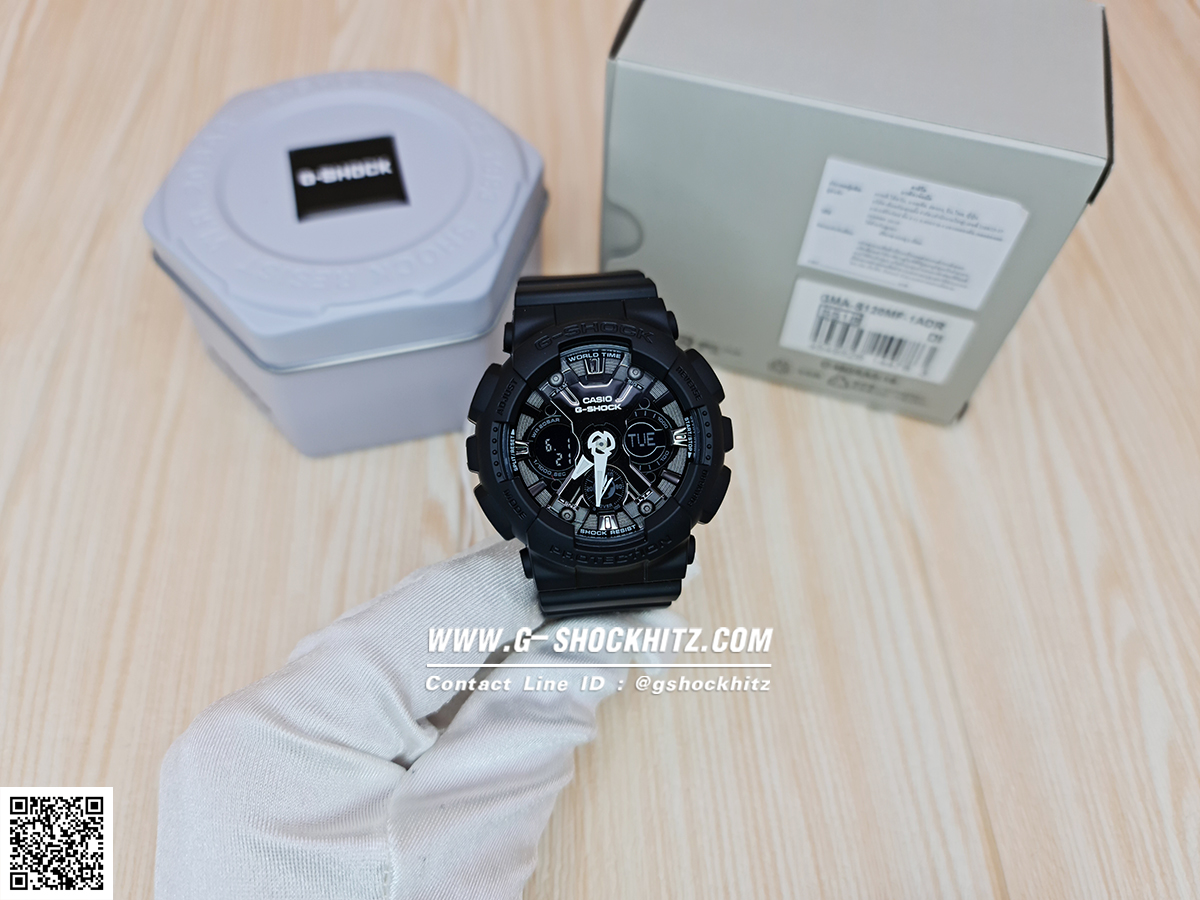 CASIO G-SHOCK นาฬิกาข้อมือ นาฬิกากันน้ำ นาฬิกาของแท้ ประกันศูนย์ CMG 1 ปี รุ่น GMA-S120MF-1A นาฬิกาสีดำ