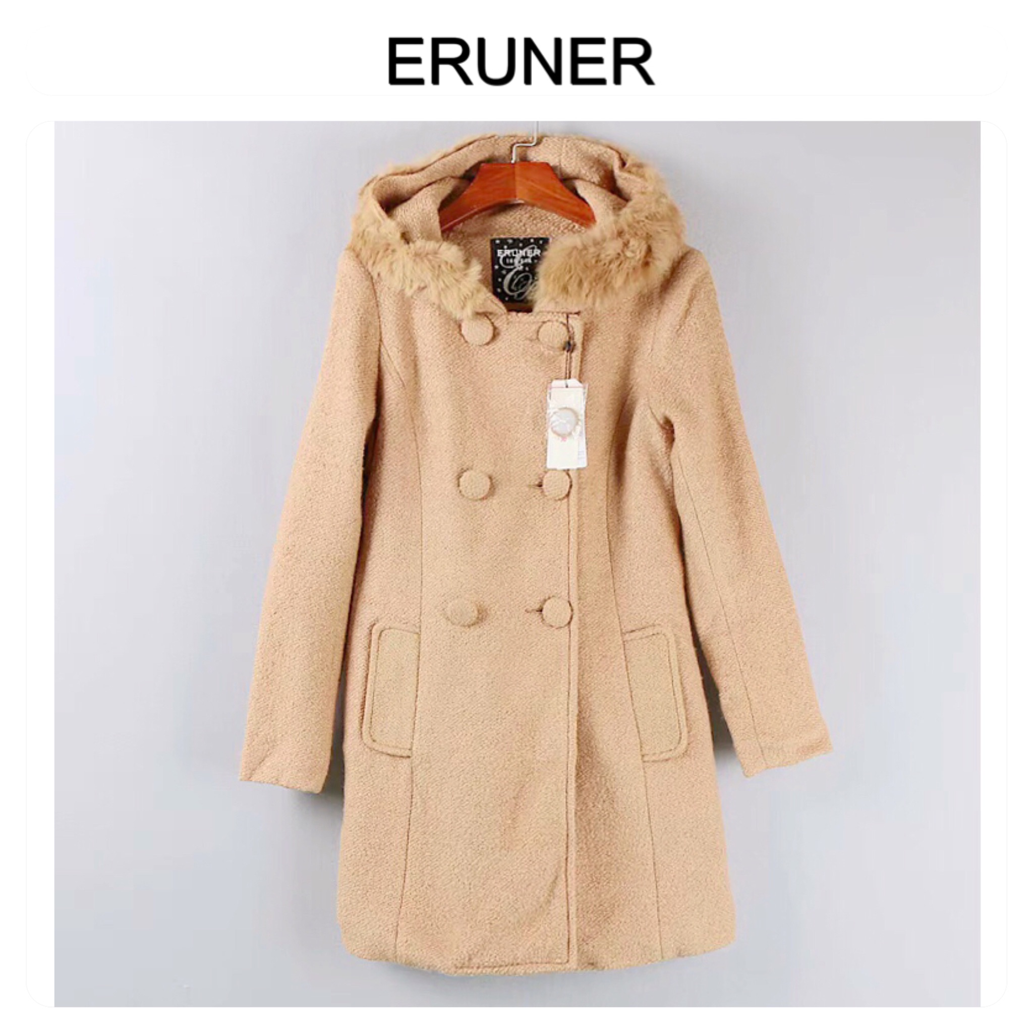 Eruner เสื้อโค้ท เสื้อกันหนาว เนื้อผ้าสักหลาดวูล แบรนด์ ERUNER นู้ด
