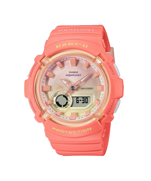 CASIO BABY-G นาฬิกาข้อมือ นาฬิกากันน้ำ นาฬิกาของแท้ ประกันศูนย์ CMG 1 ปี รุ่น BGA-280AQ-4A นาฬิกาสีส้ม