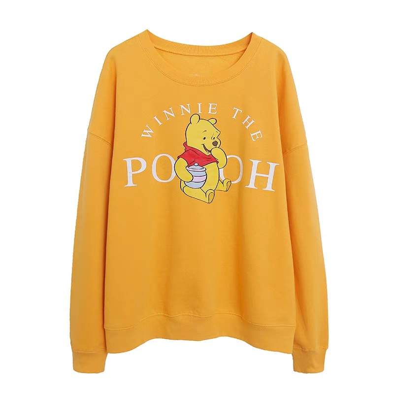 เสื้อวอร์ม สเวตเตอร์ Disney เสื้อหมีพูห์ สีเหลือง Winnie the pooh แขนยาว สีครีม ลายการ์ตูน DISNEYงานสวย มากคะ สำเนา สำเนา สำเนา สำเนา แดง