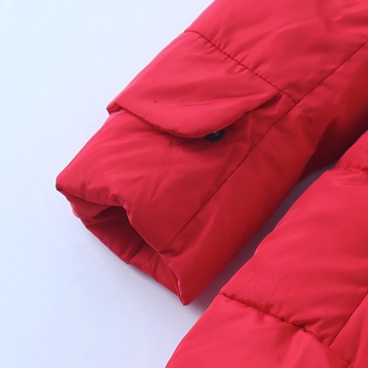 เสื้อกันหนาว ขนเป็ด เสื้อฮู้ดเฟอร์ บุนวมอุ่น สีแดง แบรนด์ LI YIN JOY (padded puffer coat สำเนา สำเนา