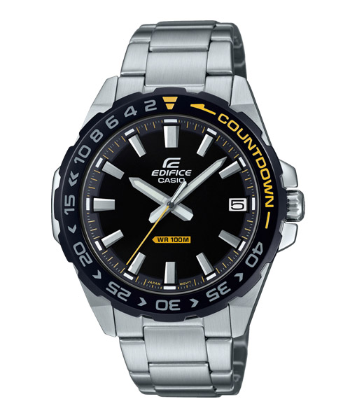 CASIO EDIFICE นาฬิกาข้อมือ นาฬิกากันน้ำ นาฬิกาของแท้ ประกันศูนย์ CMG 1 ปี รุ่น EFV-120DB-1A นาฬิกาสีเงิน