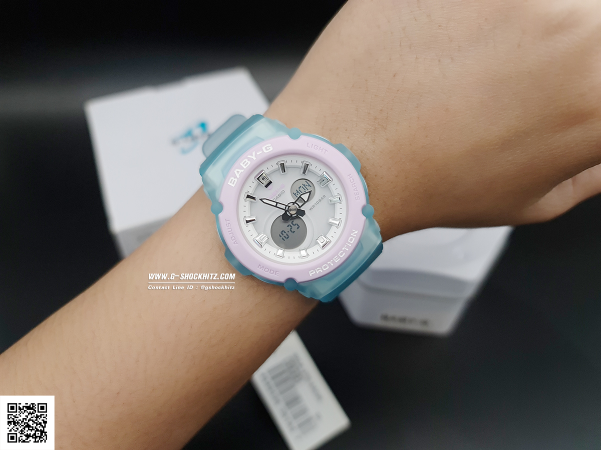 CASIO BABY-G นาฬิกาข้อมือ นาฬิกากันน้ำ นาฬิกาของแท้ ประกันศูนย์ CMG 1 ปี รุ่น BGA-270-2A นาฬิกาสีฟ้า