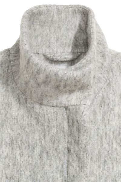 เสื้อโค้ท เสื้อกันหนาว เนื้อผ้าสักหลาด สีม่วงอ่อน แบรนด์ H&M