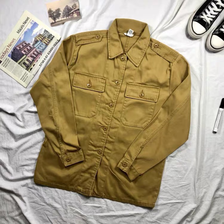 Forever21 เสื้อทหาร เสื้อฮู้ดน้ำเงินกรมทหาร เสื้อนอกแนวทหาร Forever21 แพทเทินสวย เท่ห์มาก น้ำเงินกรม