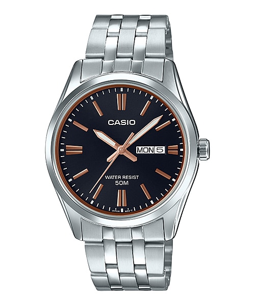 CASIO นาฬิกาคาสิโอ นาฬิกาข้อมือ นาฬิกากันน้ำ นาฬิกาของแท้ ประกันศูนย์ CMG 1 ปี รุ่น MTP-1335D-1A2 นาฬิกาสีเงิน