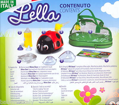 เครื่องพ่นยาหอบหืดตัวเต่าทอง ยี่ห้อ FLAEMNUOVA รุ่น LADY BUG (FLA-CO03) เหมาะสำหรับเด็ก ผลิตภัณฑ์ประเทศอิตาลี