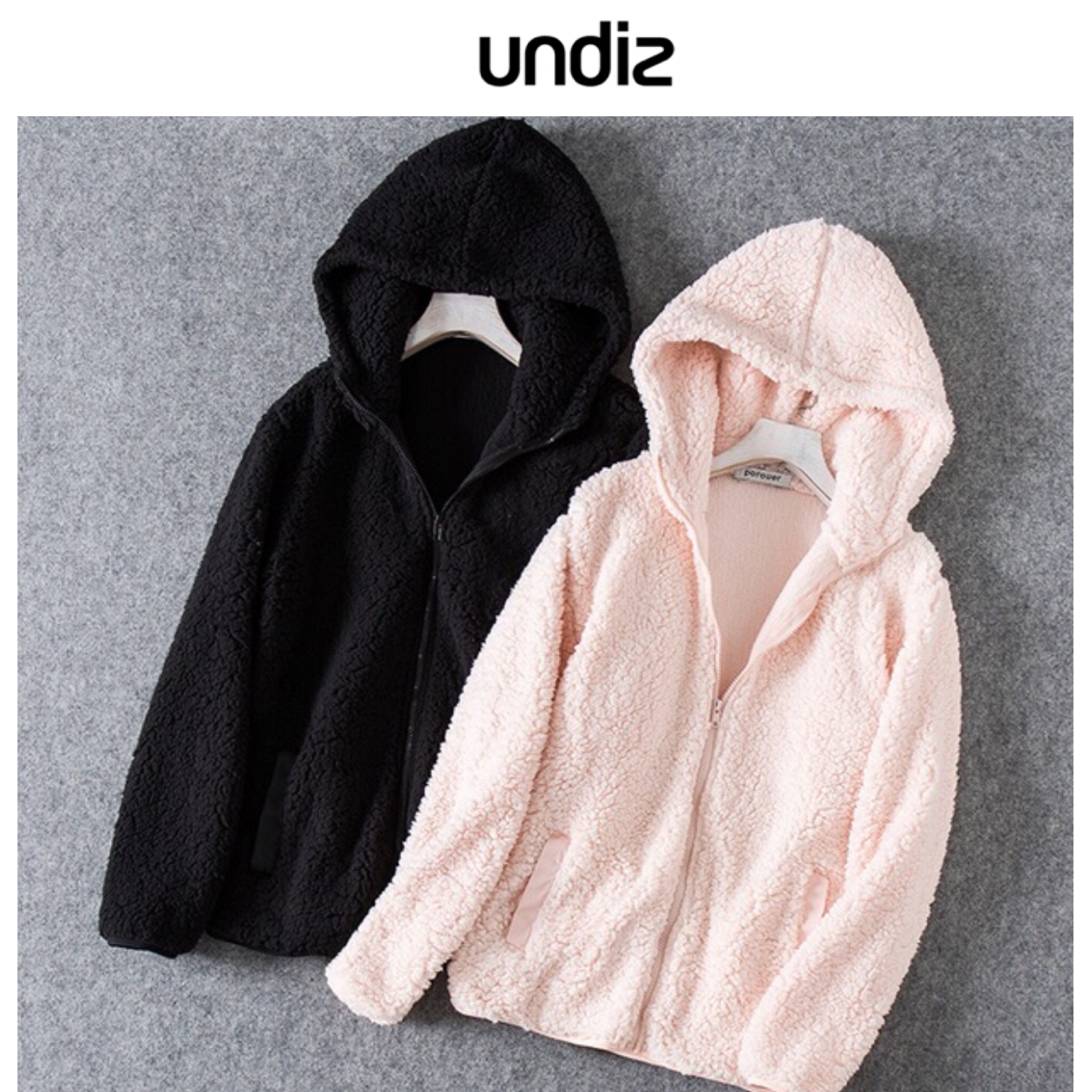 Undiz เสื้อขนกันหนาว เสื้อคลุมขนฮู้ด สีชมพูอมส้ม งานแบรนด์ UNDIZ ขนนิ่มฟู นุ่มมากคะ สำเนา สำเนา สำเนา ชมพูส้มอ่อน