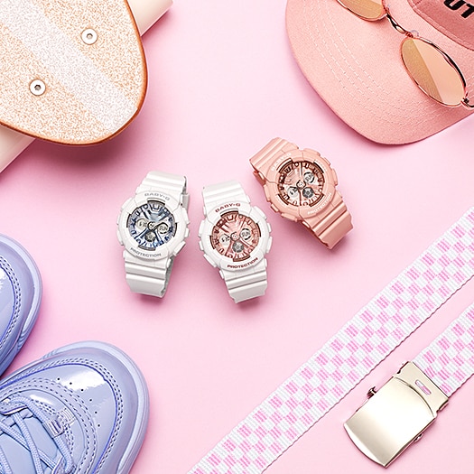 CASIO BABY-G นาฬิกาข้อมือ นาฬิกากันน้ำ นาฬิกาของแท้ ประกันศูนย์ CMG 1 ปี รุ่น BA-130-7A2 นาฬิกาสีขาว