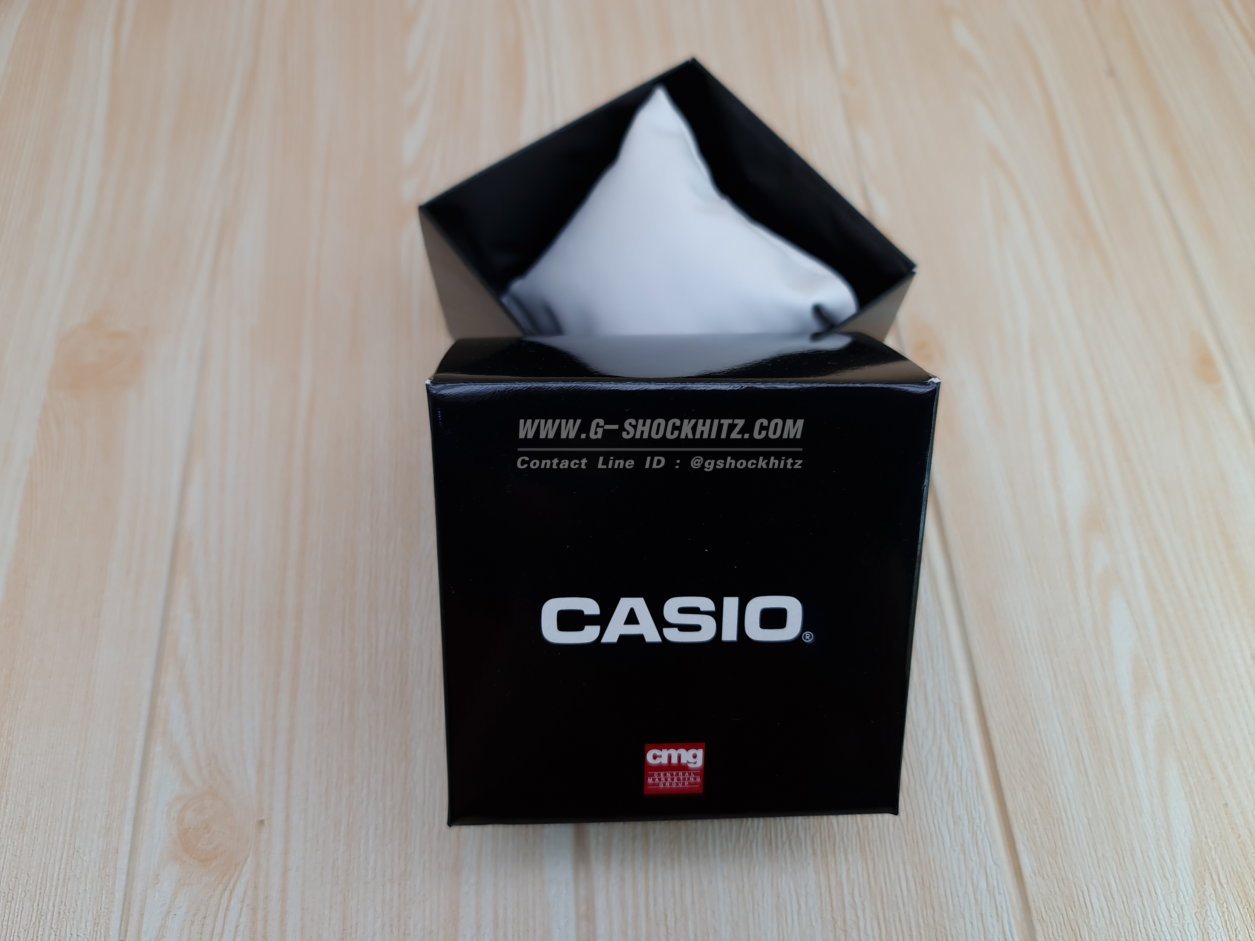 CASIO กล่องกระดาษใส่นาฬิกาCASIOฝาบนมีหมอน คาสิโอ กล่องนาฬิกาข้อมือ กล่องนาฬิกาของแท้ กล่องนาฬิกาสีดำ