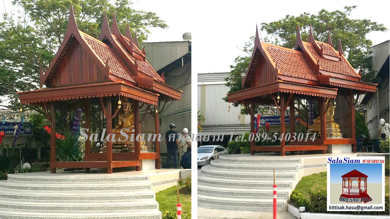 ผลงานศาลาทรงไทยครอบพระองค์ปฐม ของบริษัท นวโลหะไทย สระบุรี