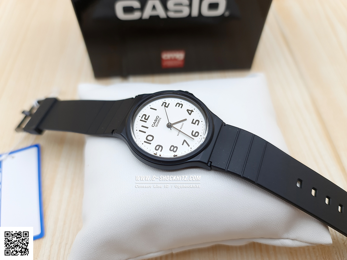 CASIO นาฬิกาคาสิโอ นาฬิกาข้อมือ นาฬิกากันน้ำ นาฬิกาของแท้ ประกันศูนย์ CMG 1 ปี รุ่น MQ-24-7B2 นาฬิกาสีดำ