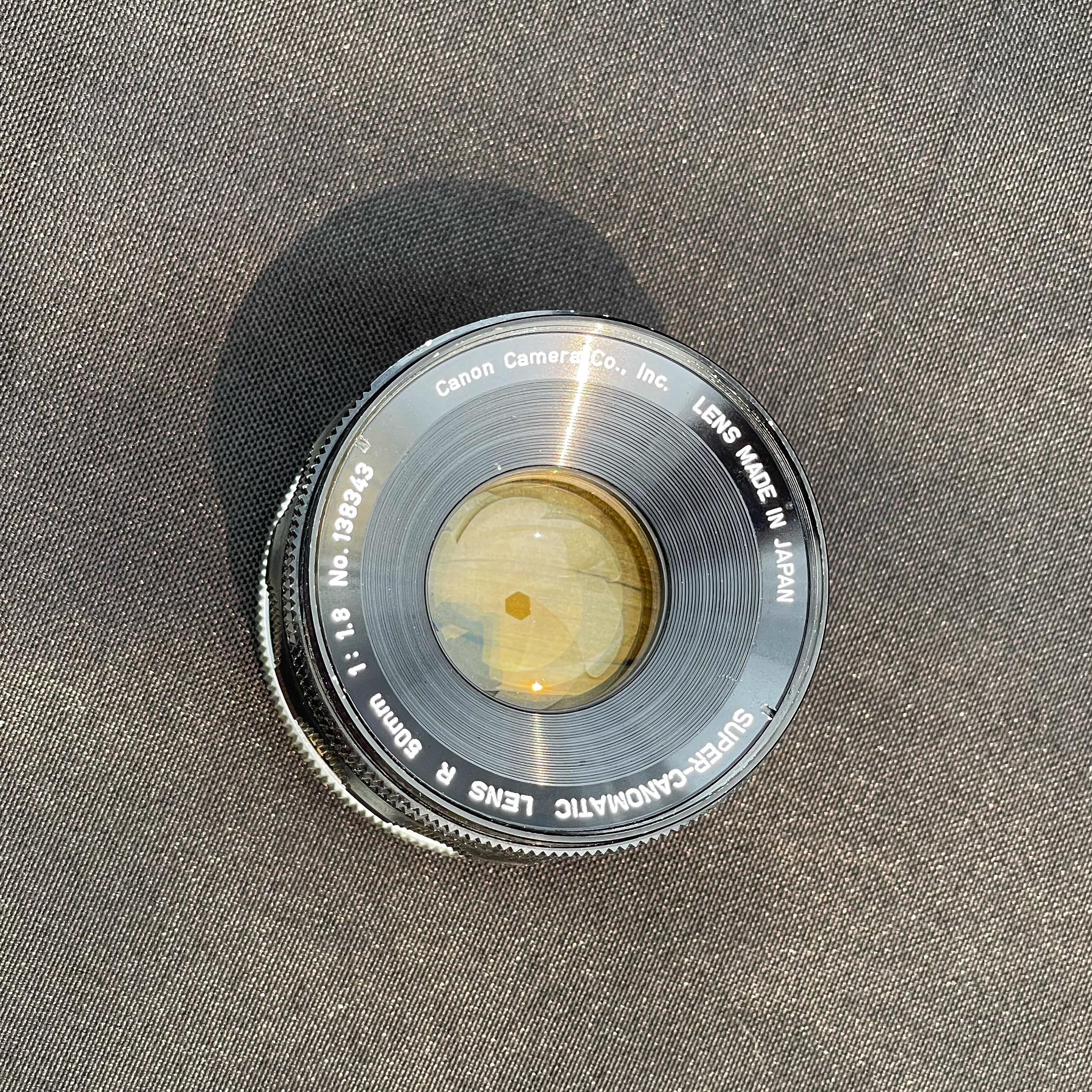 CANON SUPER-CANOMATIC LENS R 50MM.F1.8 FL MOUNT