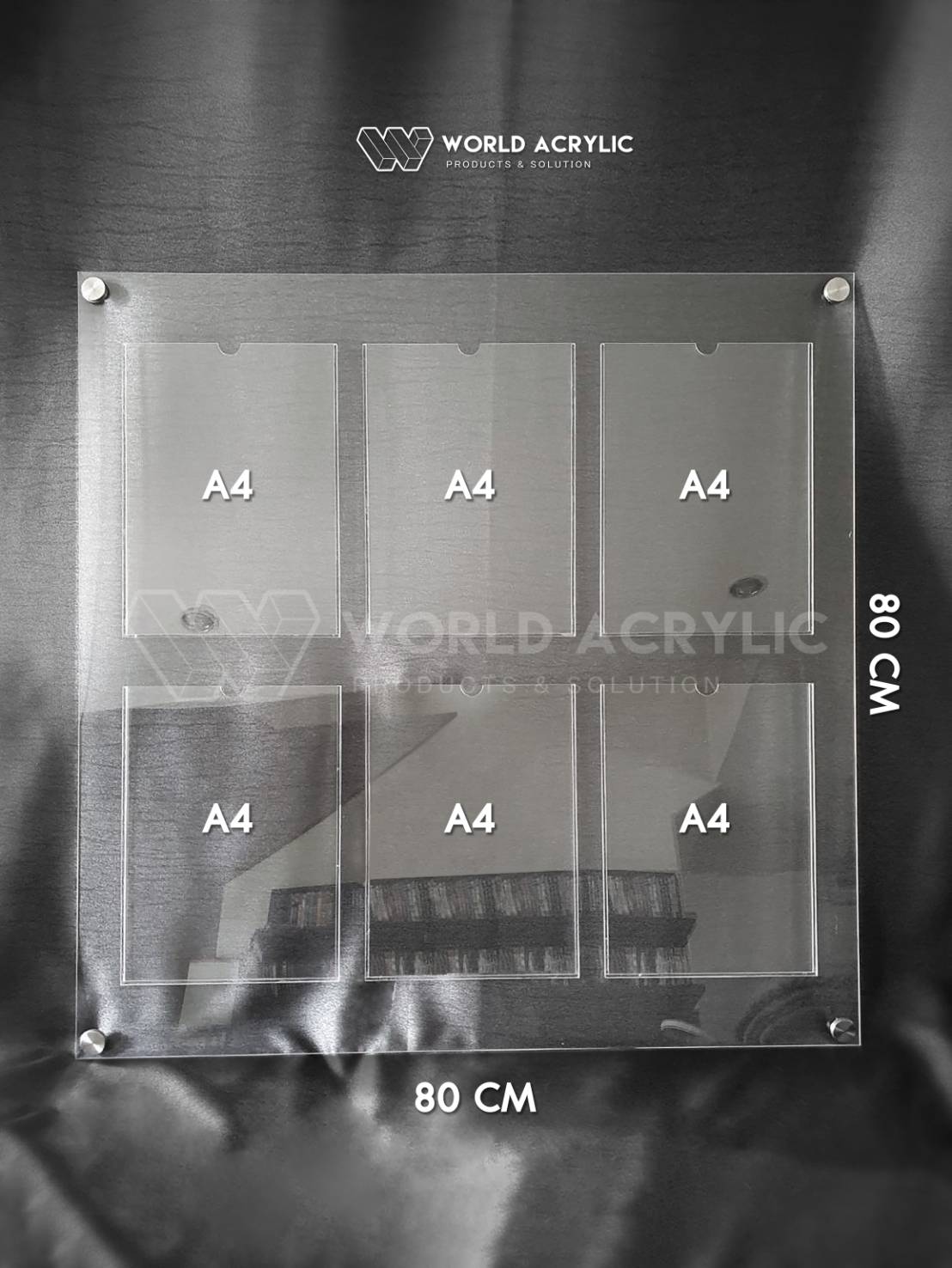 บอร์ดประกาศ A4 แบบ 6 ช่อง