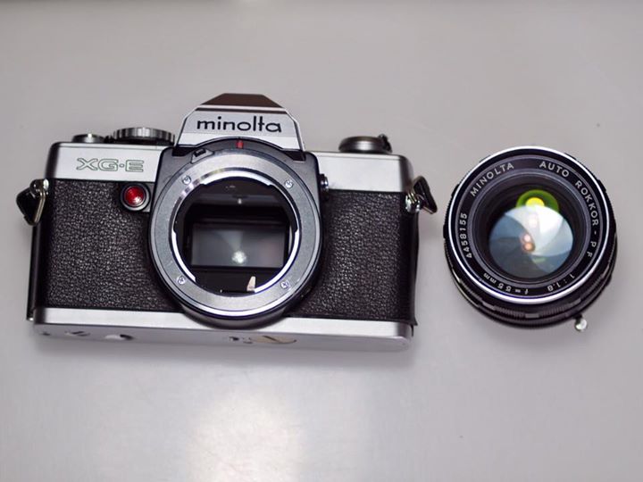 MINOLTA XG-E MINOLTA AUTO ROKKOR-PF 55MM.F1.8