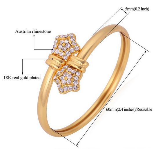 กำไลข้อมือผู้หญิง กำไลทอง 18 K และ กำไลเงิน Platinum ดีไซน์ ติดดาว ฝัง เพชร CZ AAA 2 ฝั่ง สวยหรู เก๋มากค่ะ ของขวัญวันเกิดแฟน 556540
