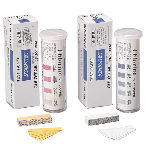 Chlorine Test Paper กระดาษวัดค่าคลอรีน ยี่ห้อต่างๆ