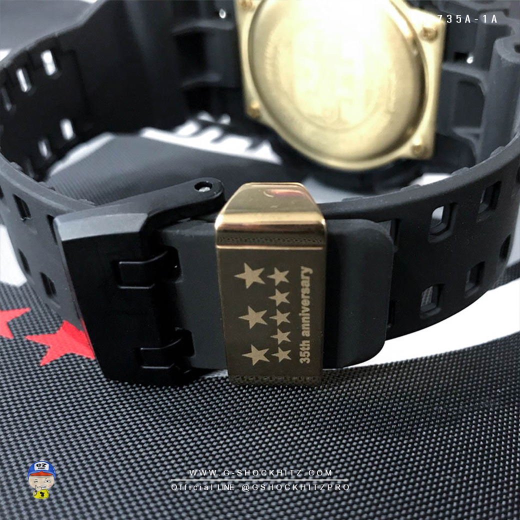 CASIO MID YEAR SALE G-SHOCK พร้อมส่ง นาฬิกาข้อมือ นาฬิกากันน้ำ นาฬิกาของแท้ ประกันศูนย์ CMG 1 ปี รุ่น GA-735A-1A นาฬิกาสีดำ