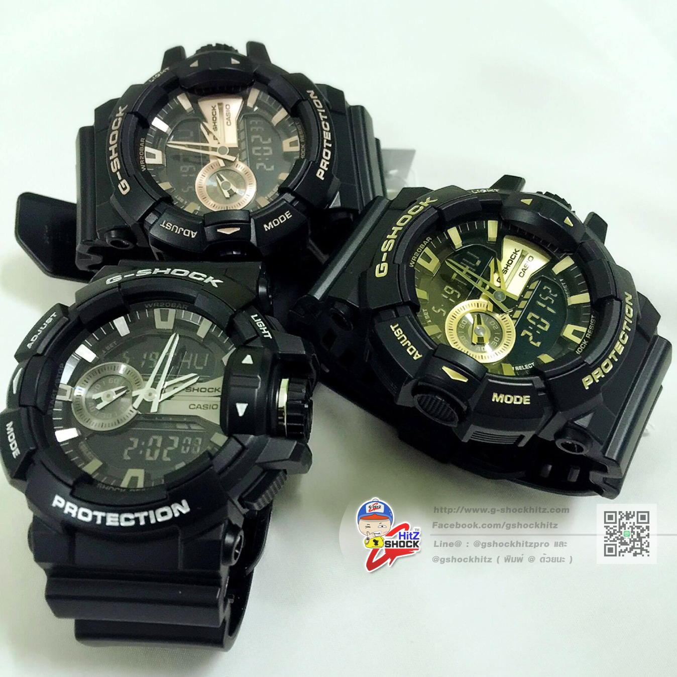 CASIO G-SHOCK นาฬิกาข้อมือ นาฬิกากันน้ำ นาฬิกาของแท้ ประกันศูนย์ CMG 1 ปี รุ่น GA-400GB-1A4 นาฬิกาสีดำ