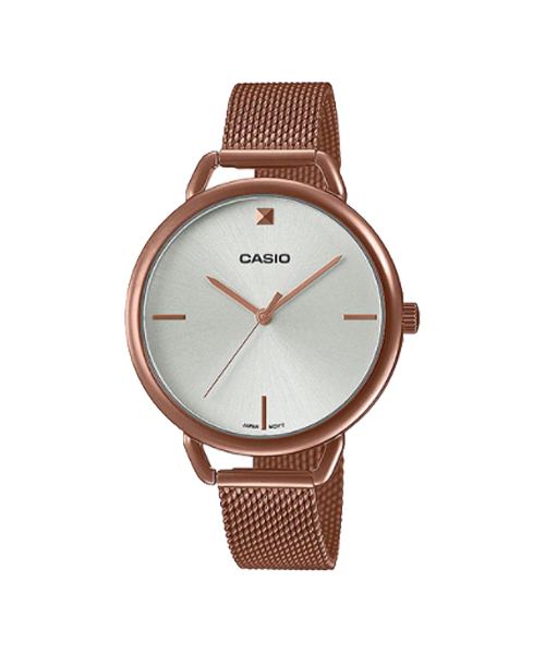 CASIO นาฬิกาคาสิโอ นาฬิกาข้อมือ นาฬิกากันน้ำ นาฬิกาของแท้ ประกันศูนย์ CMG 1 ปี รุ่น LTP-E415MR-7C นาฬิกาสีน้ำตาล