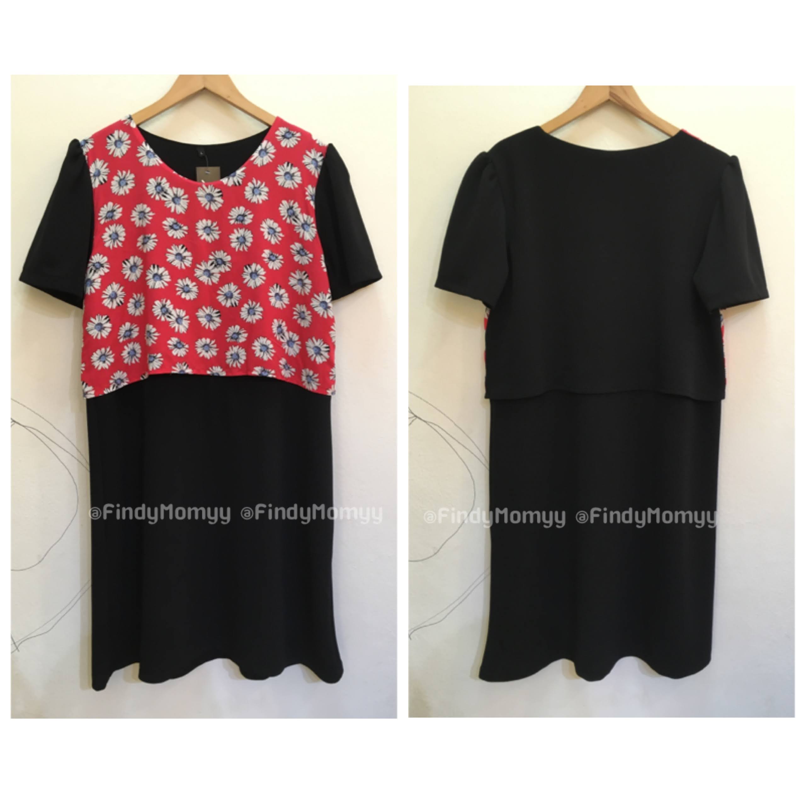 ชุดคลุมท้อง+ให้นมได้ ยาวคลุมเข่า ใส่ทำงาน ใส่ได้ทุกโอกาส มี2โทนสี มี3ไซส์