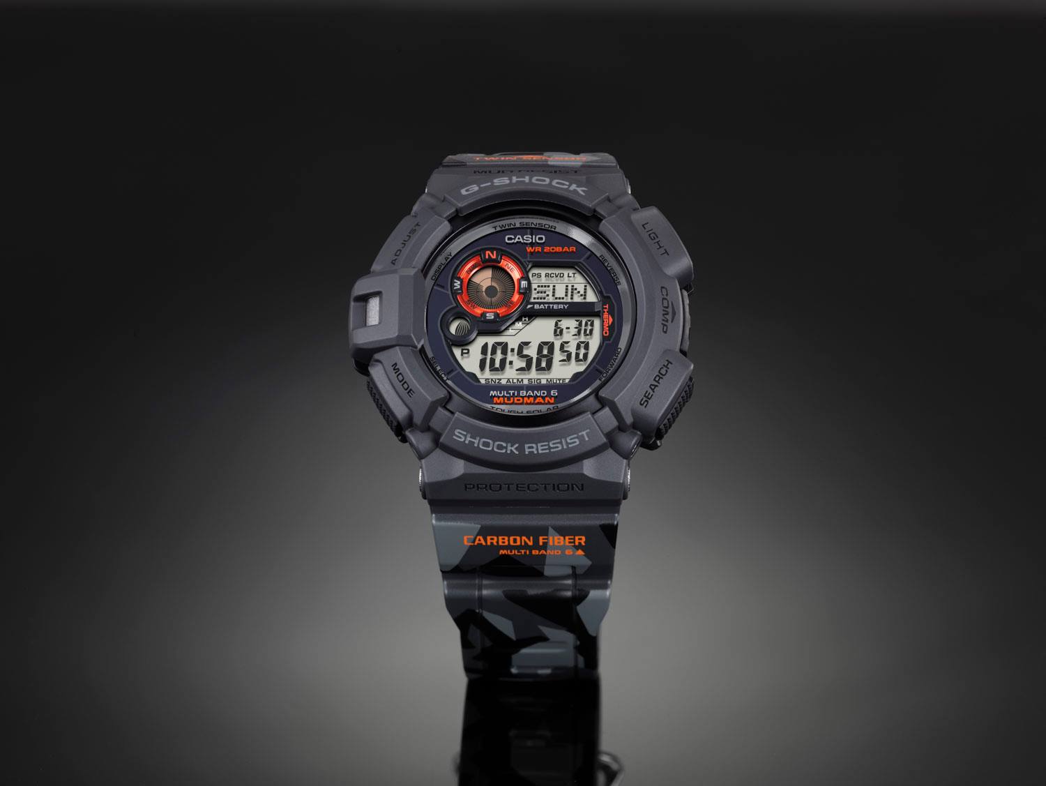 CASIO G-SHOCK นาฬิกาข้อมือ นาฬิกากันน้ำ นาฬิกาของแท้ ประกันศูนย์ 1 ปี รุ่น GW-9300CM-1 นาฬิกาสีดำ