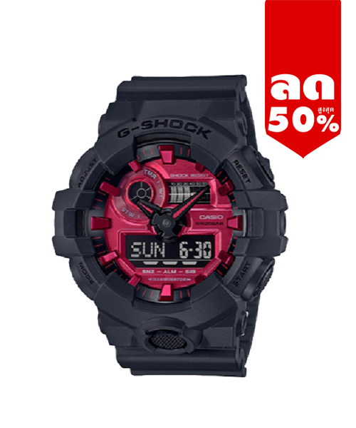 CASIO G-SHOCK นาฬิกาข้อมือ นาฬิกากันน้ำ นาฬิกาของแท้ ประกันศูนย์ CMG 1 ปี รุ่น GA-700AR-1A นาฬิกาสีดำ