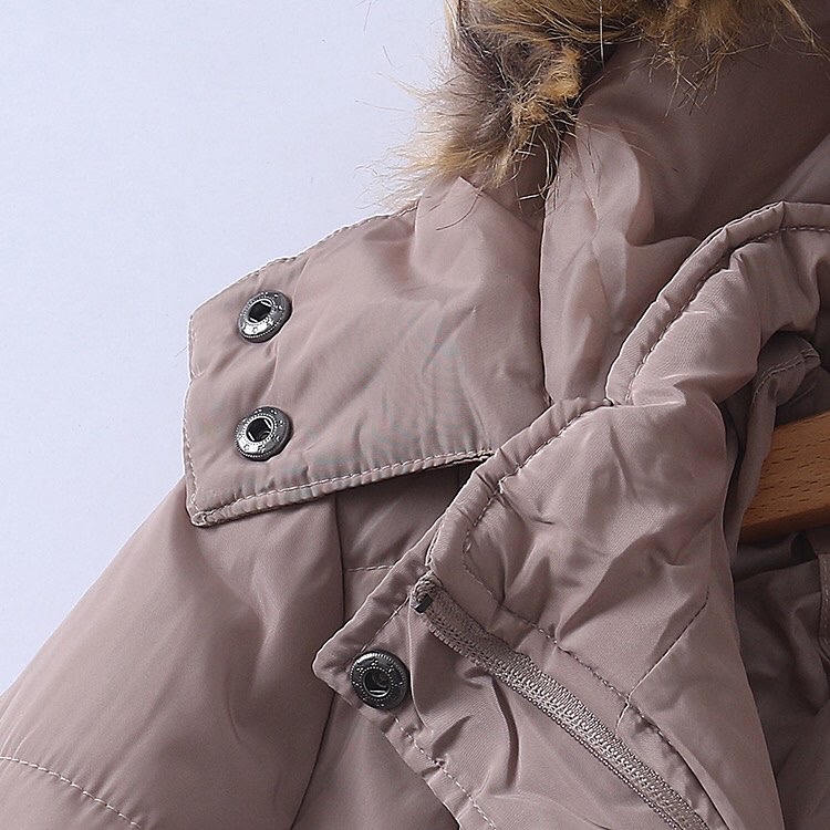 U.S. Polo ASSN. เสื้อกันหนาว เสื้อฮู้ดเฟอร์ บุนวมอุ่น สีนู้ดกะปิ แบรนด์ U.S. POLO ASSN. (padded puffer coat สำเนา กะปิ