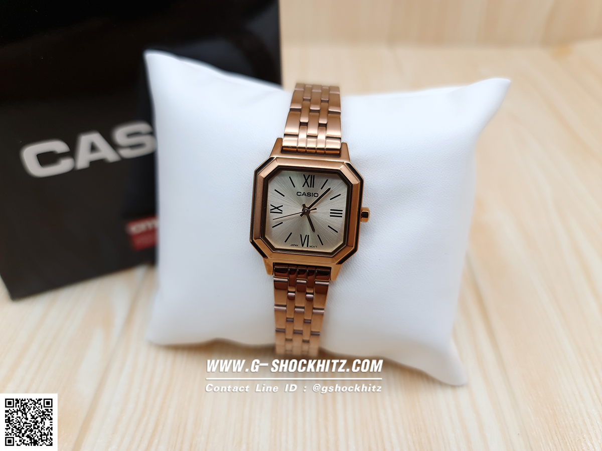 CASIO นาฬิกาคาสิโอ นาฬิกาข้อมือ นาฬิกากันน้ำ นาฬิกาของแท้ ประกันศูนย์ CMG 1 ปี รุ่น LTP-E169R-9B นาฬิกาน้ำตาล