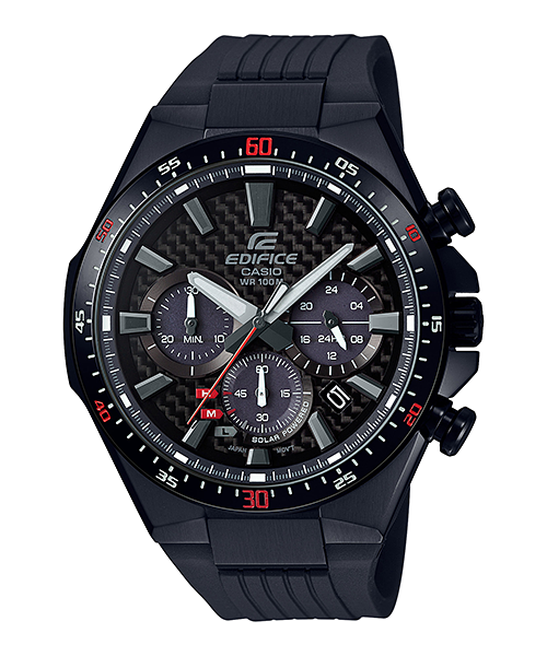 CASIO EDIFICE นาฬิกาข้อมือ นาฬิกากันน้ำ นาฬิกาของแท้ ประกันศูนย์ CMG 1 ปี รุ่น EQS-800CPB-1A นาฬิกาสีดำ