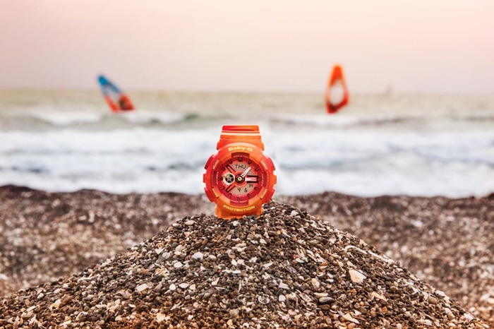 CASIO BABY-G นาฬิกาข้อมือ นาฬิกากันน้ำ นาฬิกาของแท้ ประกันศูนย์ CMG 1 ปี รุ่น BA-110JM-4A นาฬิกาสีส้ม