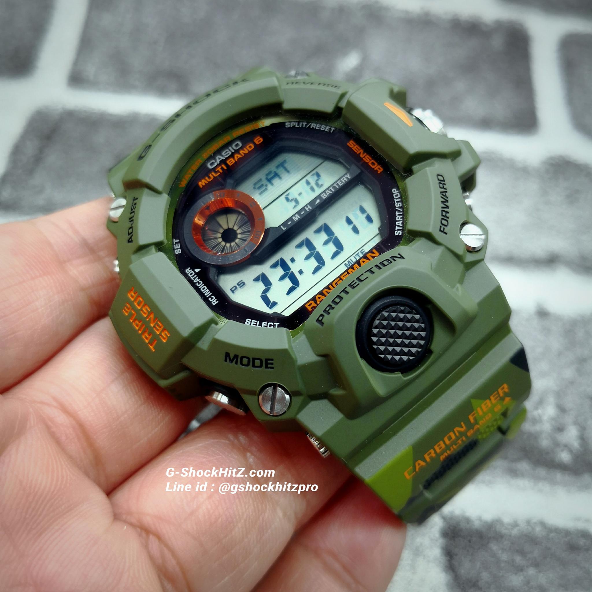 CASIO G-SHOCK นาฬิกาข้อมือ นาฬิกากันน้ำ นาฬิกาของแท้ ประกันศูนย์ CMG 1 ปี รุ่น GW-9400CMJ-3 สีเขียวขี้ม้า