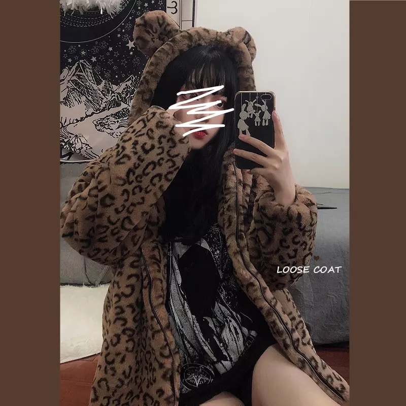 เสื้อเฟอร์กันหนาว ลายเสือ หมวกฮู้ด เสือ เสื้อคลุมขน ลายเสือ ขนนิ่มฟู นุ่มมากคะ สำเนา ลายเสือ