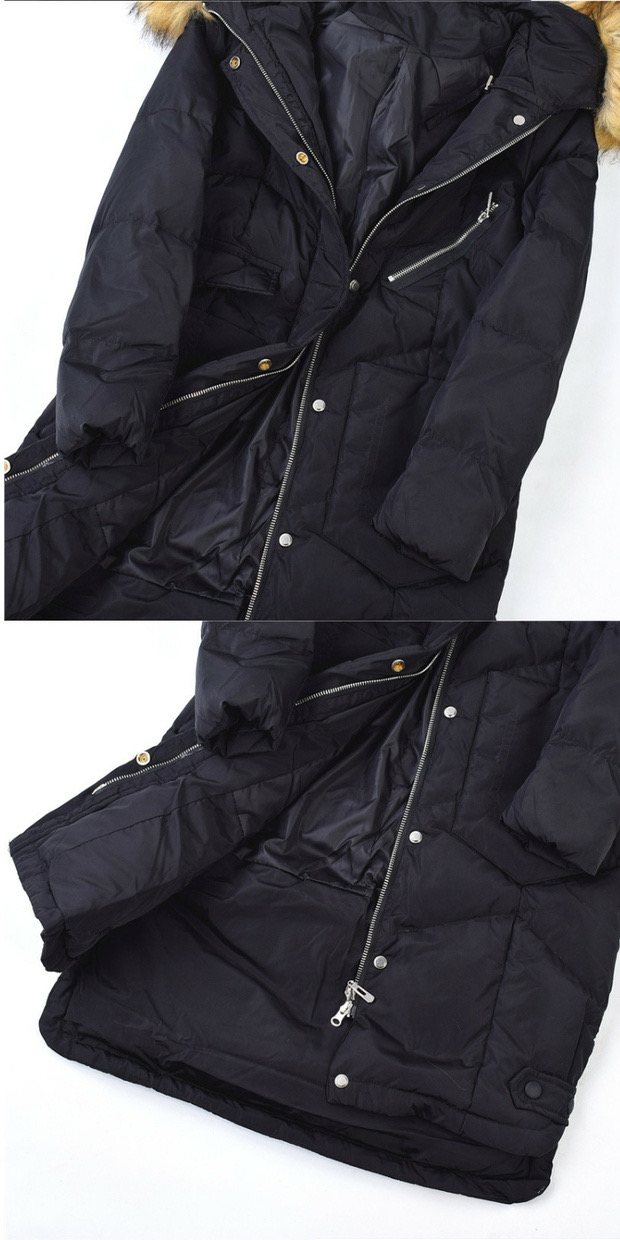 เสื้อกันหนาว โค้ทขนเป็ด เสื้อฮู้ดเฟอร์ บุขนเป็ด สีดำ (padded puffer coat สำเนา สำเนา ดำ