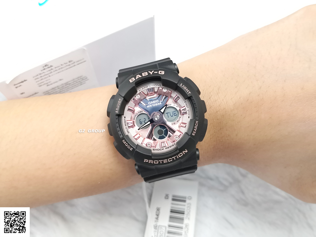 CASIO BABY-G นาฬิกาข้อมือ นาฬิกากันน้ำ นาฬิกาของแท้ ประกันศูนย์ CMG 1 ปี รุ่น BA-130-1A4 นาฬิกาสีดำ
