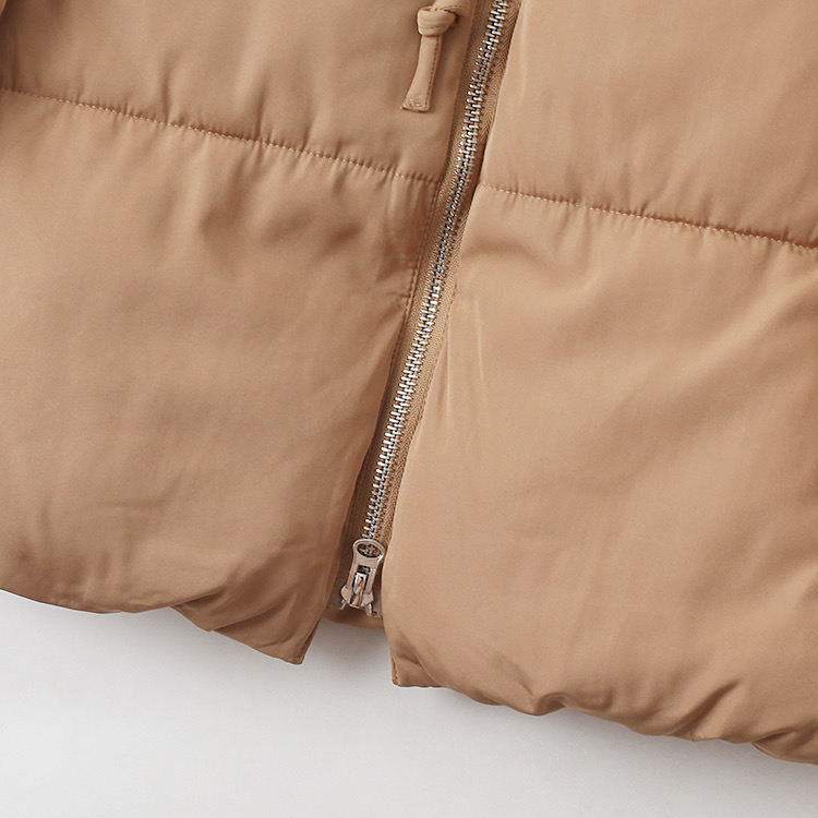 เสื้อกันหนาว เสื้อฮู้ดเฟอร์ บุนวมอุ่น สีนู้ดส้ม แบรนด์ Cranberry jeans (padded puffer coat สำเนา
