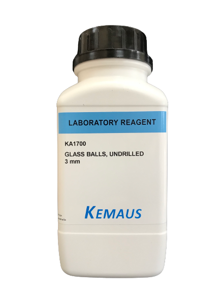 Glass Balls (Glass Bead) 3 mm. Undrilled, Lab 500 g. KemAus™