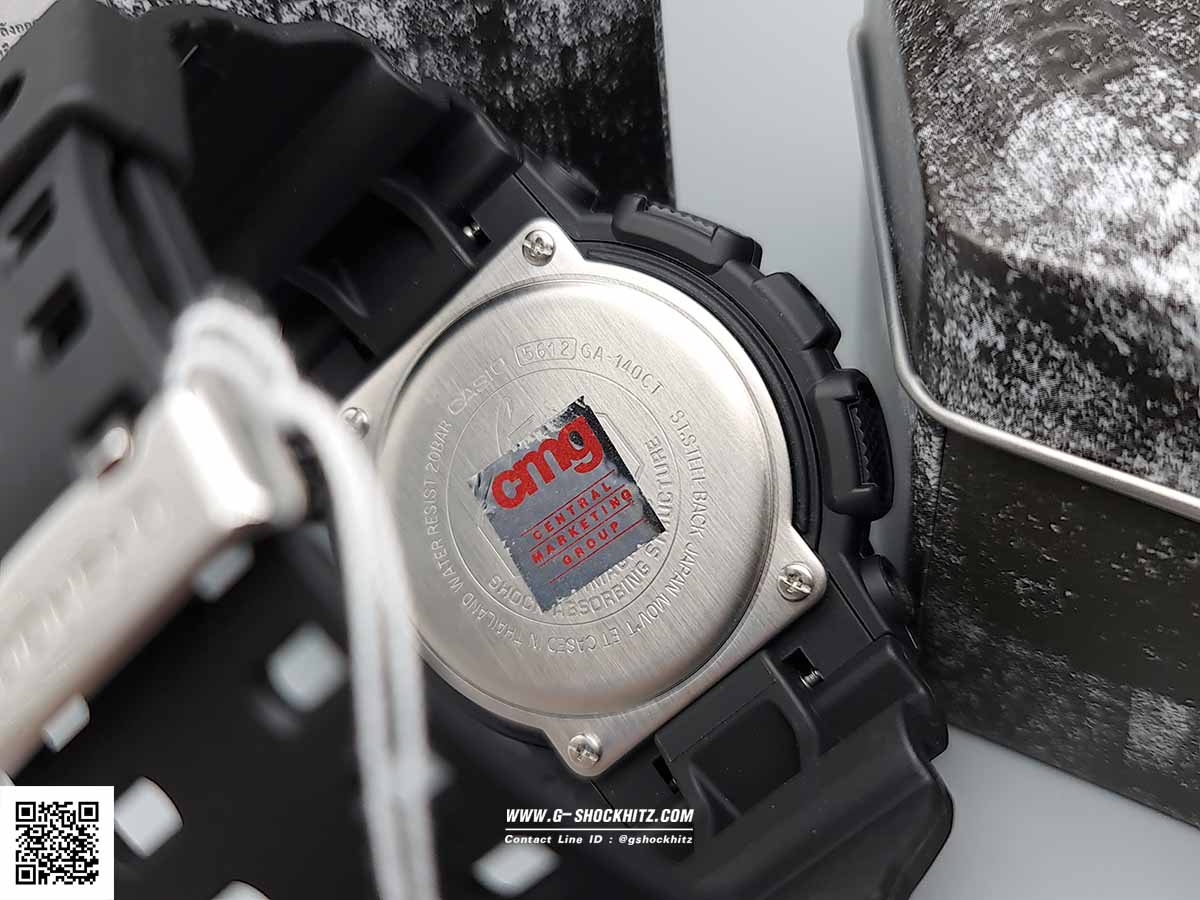 CASIO G-SHOCK นาฬิกาข้อมือ นาฬิกากันน้ำ นาฬิกาของแท้ ประกันศูนย์ CMG 1 ปี รุ่น GA-140CT-1A นาฬิกาสีดำ