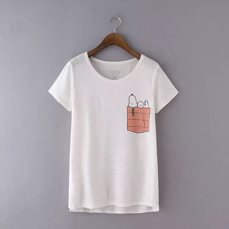 เสื้อยืด ลายสกรีนอก สนูปปี้ งานญี่ปุ่น สวย น่ารักคะ