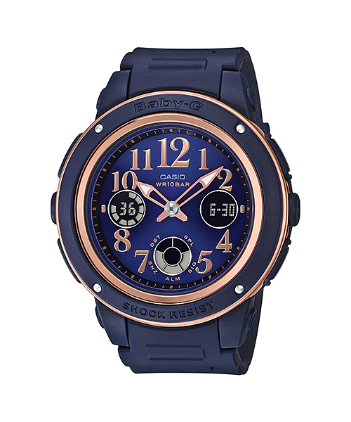 CASIO BABY-G นาฬิกาข้อมือ นาฬิกากันน้ำ นาฬิกาของแท้ ประกันศูนย์ CMG 1 ปี รุ่น BGA-150PG-2B2 นาฬิกาสีน้ำเงิน