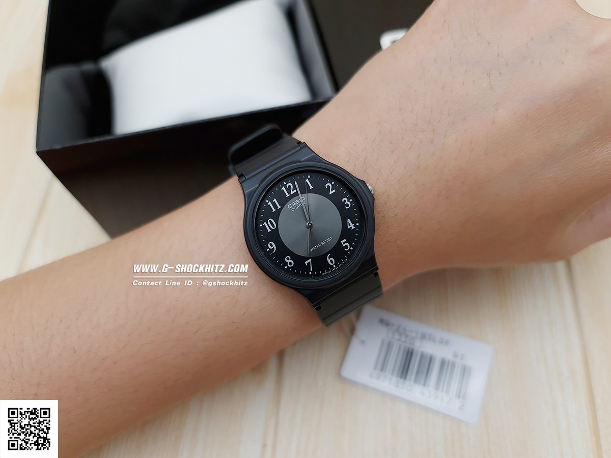 CASIO นาฬิกาคาสิโอ นาฬิกาข้อมือ นาฬิกากันน้ำ นาฬิกาของแท้ ประกันศูนย์ CMG 1 ปี รุ่น MQ-24-1B3 นาฬิกาสีดำ