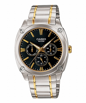 CASIO นาฬิกาคาสิโอ นาฬิกาข้อมือ นาฬิกากันน้ำ นาฬิกาของแท้ ประกันศูนย์ CMG 1 ปี รุ่น MTP-1309SG-1A นาฬิกาสีเงิน