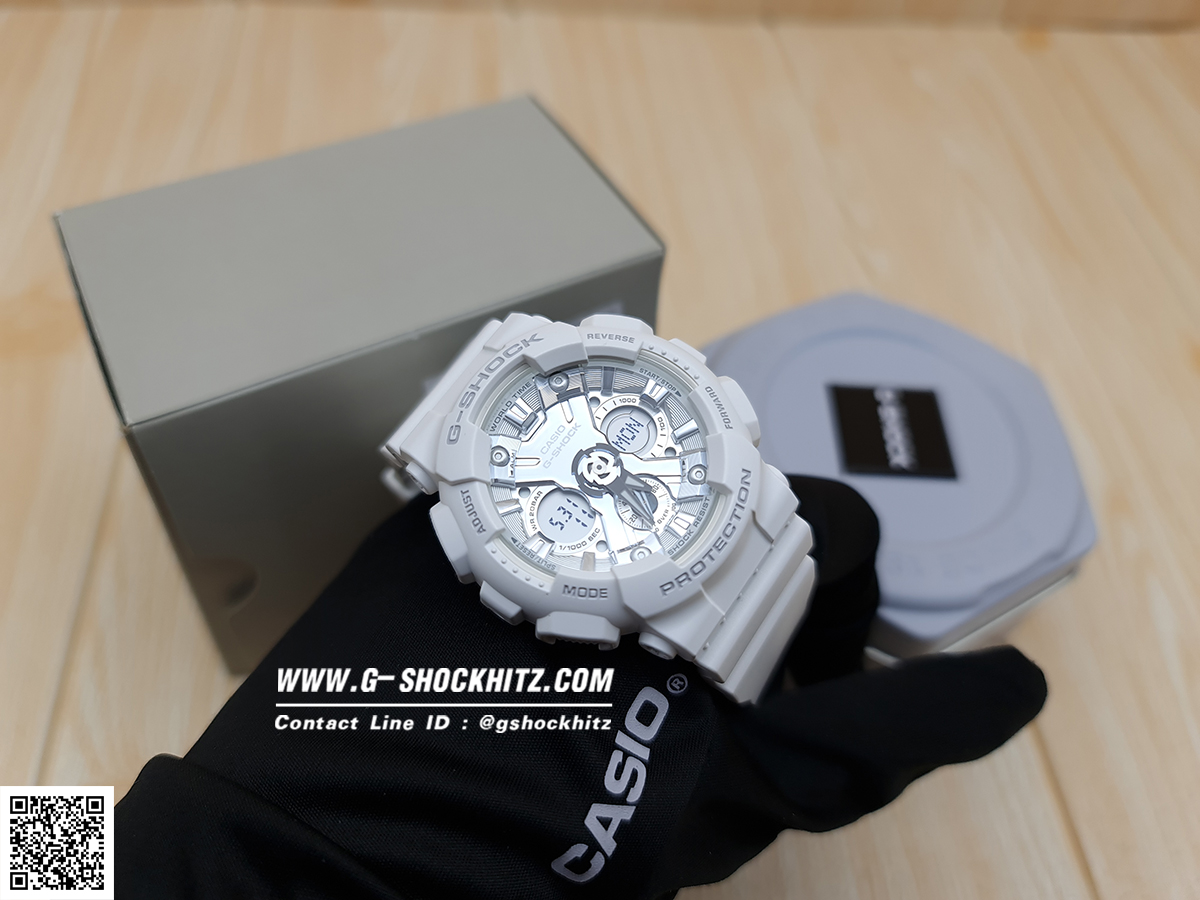 CASIO G-SHOCK นาฬิกาข้อมือ นาฬิกากันน้ำ นาฬิกาของแท้ ประกันศูนย์ CMG 1 ปี รุ่น GMA-S120MF-7A1 นาฬิกาสีขาว