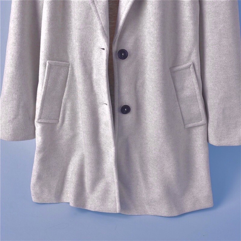 เสื้อโค้ดกันหนาว เสื้อกันหนาว overcoat โค้ทวูล สักหลาด ผสมวูล สีดำ แต่งคอปก กระดุมสองแถว แบรนด์ATCHING สำเนา สำเนา สำเนา สำเนา สำเนา ดำ