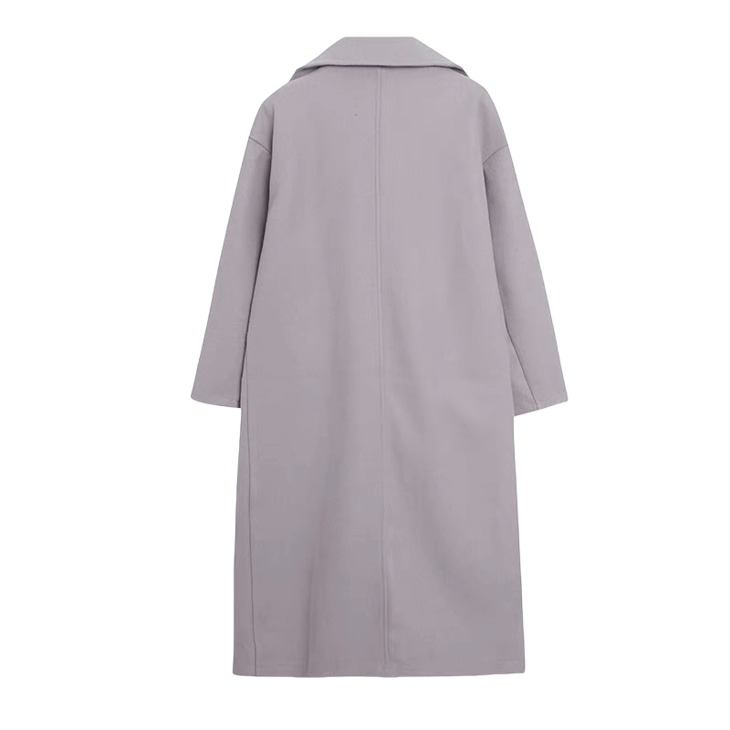 เสื้อโค้ทวูล Trench coat เสื้อโค้ทเฟอร์ โค้ทสักหลาดสีเทาอ่อน แบรนด์ RAY CASSIN
