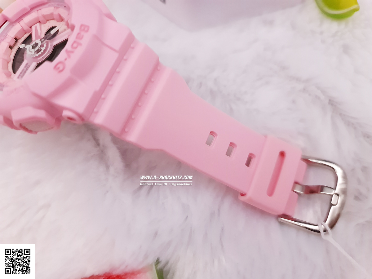 CASIO MID YEAR SALE BABY-G พร้อมส่ง นาฬิกาข้อมือ นาฬิกากันน้ำ นาฬิกาของแท้ ประกันศูนย์ CMG 1 ปี รุ่น BA-110-4A1 นาฬิกาสีชมพู